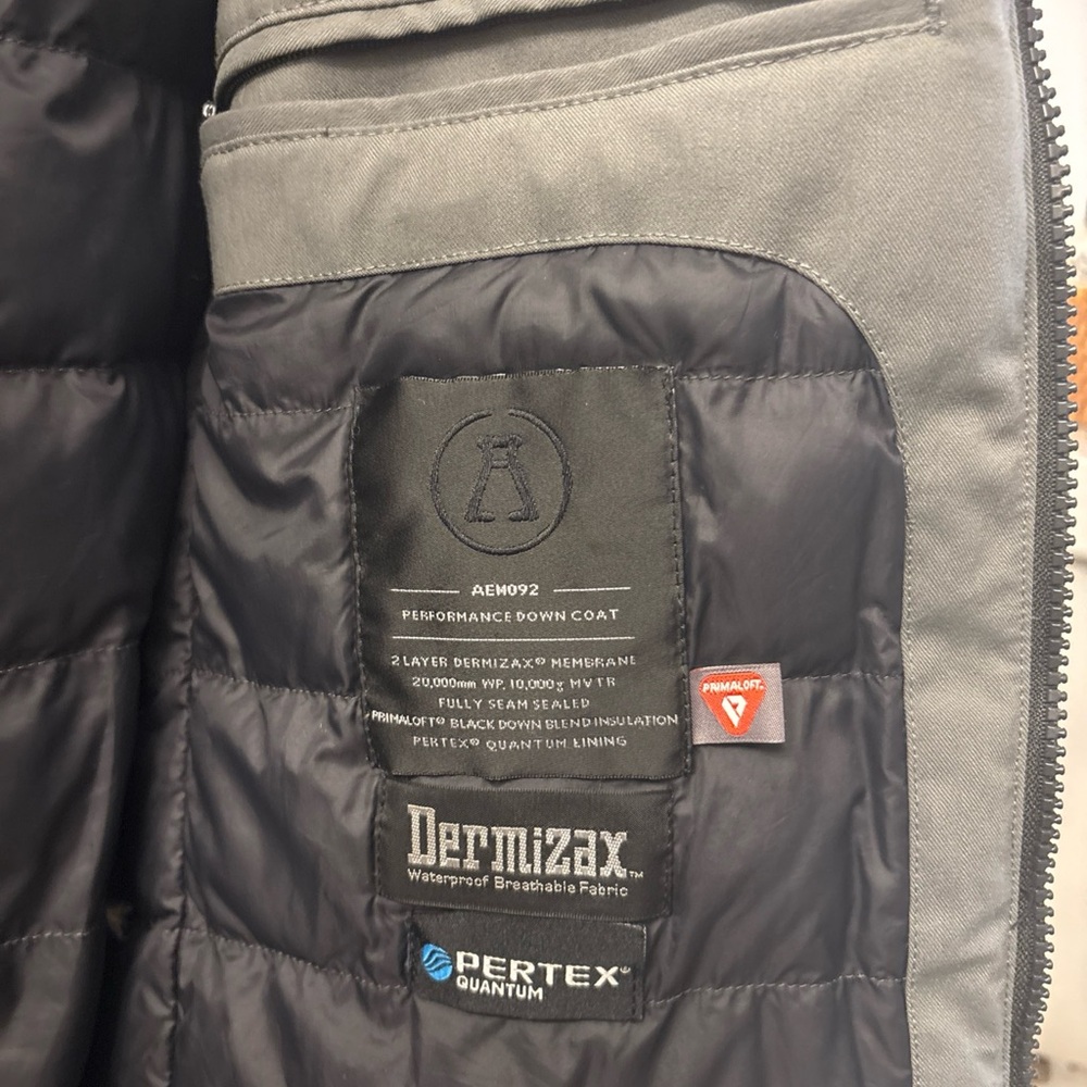 Men's Gray Hooded, Alchemy Equipment, Waterproof Performance Down Coat - Picture 4 of 9